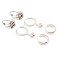 thumbnail image 5 of NOVICA Sterling silver hoop earrings, 'Dancing Barefoot' (set of 3), 5 of 9