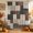 Charcoal, Taupe, Beige, variant on Brown Abstract Art Shower Curtain, Waterproof Shower Curtains for Bathroom, Retro Geometric Aesthetics Washable Fabric Bathtub Curtain Set Bath Decor with 12 Hooks Extra Long 72"x96"