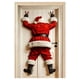 thumbnail image 2 of Adornos navideños divertidos para la parte trasera de la puerta, pancartas divertidas de Papá Noel para la parte trasera de la puerta, decoración navideña divertida para la entrada con regalo, adornos, 2 of 5