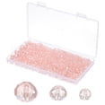 thumbnail image 1 of Uxcell Cuentas de Cristal Rondelle, 1000Pcs 4-8mm Cuentas de Vidrio Facetadas Sueltas para Fabricación de Joyas, Plating AB Rosa, 1 of 6