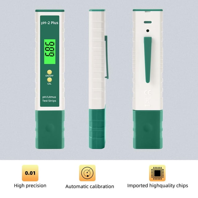 Medidor de PH Digital, probador de del agua de precisión con rango de 0-14 PH para bebidas domésticas, hidropónicos, acuario, elaboración CUTICAT Medidor de prueba