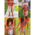 thumbnail image 6 of Jurebecia Girls mohana Costume Ocean Adventure Princess Dress Ruffle Sleeve Skirt Kids Dress up Cosplay Halloween Birthday Outfit 8(7-8Years), 6 of 10