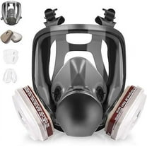ANUNU Reusable Respirаtor Full Face Cover Mask, Silicone Gray
