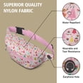 thumbnail image 5 of Fanny Pack Pink Christmas Santa and Tree Pattern Waist Pack Bag,Running Cross Bag,Waterproof Large Fanny Packs for Women Men for Travel Running Hiking Cycling, 5 of 6