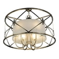 thumbnail image 4 of Meyda 135929 38.5 in. Penelope 6 Light Pendant, Brushed Nickel White Shantung Silkette, 4 of 7