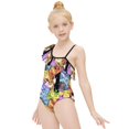 thumbnail image 5 of Girls Cartoon Poke-mon One Piece Swimsuits Cute Syl-veon Ruffle Bathing Suits Quick Dry Swimwear for 9-11Y(140cm), 5 of 5