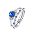 thumbnail image 3 of QQTDFG Fashion 925 Silver Oval Cut Rings Women Cubic Zirconia Weedding Jewelry sz 6-10-9-Green, 3 of 8
