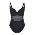 thumbnail image 7 of NIEWTR Women's Plus Size One Piece Swimsuit Colorblock Scoop Neck Shorts Monokini(Black,L), 7 of 7