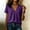 Purple, variant on Sevevn Women's V Neck Pleated Front Blouse Cotton Blend Short Sleeve Loose Fit Casual Tunic Top Orange XL