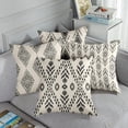 thumbnail image 5 of Throw Pillow Covers Home Decor Set of 4 Tribal Black White Tribal Boho Bohemian Ikat Black Pillow Cases Decorative 18 x 18 Inches Outdoor Cushion Couch Sofa Pillowcases, 5 of 6