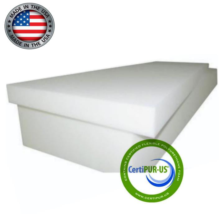Foamy Foam High Density 3 inch Thick, 24 inch Wide, 72 inch Long Upholstery  Foam, Cushion Replacement