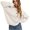 Beige, variant on Wenini Women's Fall Winter Fashion Sweater Round Neck Solid Color Long Sleeve Knit Pullover Sweater Top