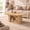 Beige, variant on Lacoo Extendable Oval Coffee Table with Storage, Fluted Base with Cubby for Living Room, Den, Brown