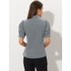 thumbnail image 4 of Camisa de Trabajo Allegra K Algodón Cuello Manga Abullonada Gris Oscuro XS, 4 of 5