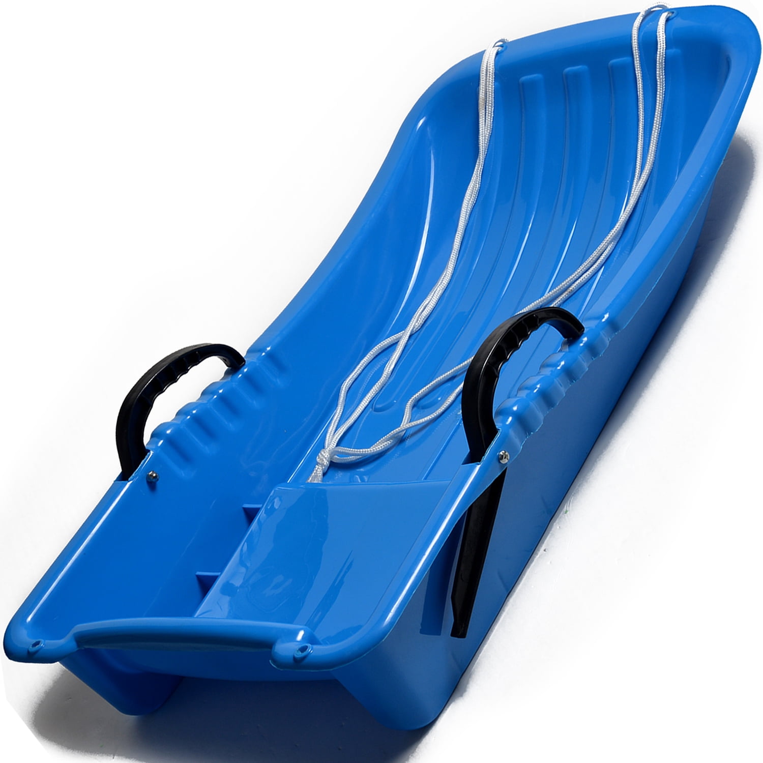IMage 31.5" Kids Snow Sled Plastic Toboggan Boat Sledge Snowboard Blue 31.5x15.7x5.3inch by