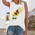 thumbnail image 5 of Aoochasliy Tank Tops for Women Tank Tops For Women Summer Thin Daisy Sunflower Print Short Sleeve Sleeveless Vest Casual Loose Pullover Tunic Tees, 5 of 6