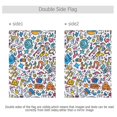 thumbnail image 4 of Yayeee Garden Flag 28" x 40" Double Sided Outdoor Yard Lawn Holiday Decorations, Doodle Pattern, 4 of 6