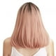 thumbnail image 3 of Peluca mediana femenina larga de 48 cm, cabello natural rosa, pelo corto y rizado, sombreros completos, pelucas de onda sintética, fiesta, cabello falso Amonsee No, 3 of 7
