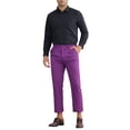 thumbnail image 2 of Pantalones recortados ajustados para hombre Inspire Chic, con pliegues en la parte delantera, de longitud hasta el tobillo, talla 38, color púrpura, 2 of 5