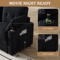 thumbnail image 6 of Timbernest 89" Sectional Sofa for Living Room, 3 Seater Chenille Cloud Couch with Storage, USB Ports, Black, 6 of 9
