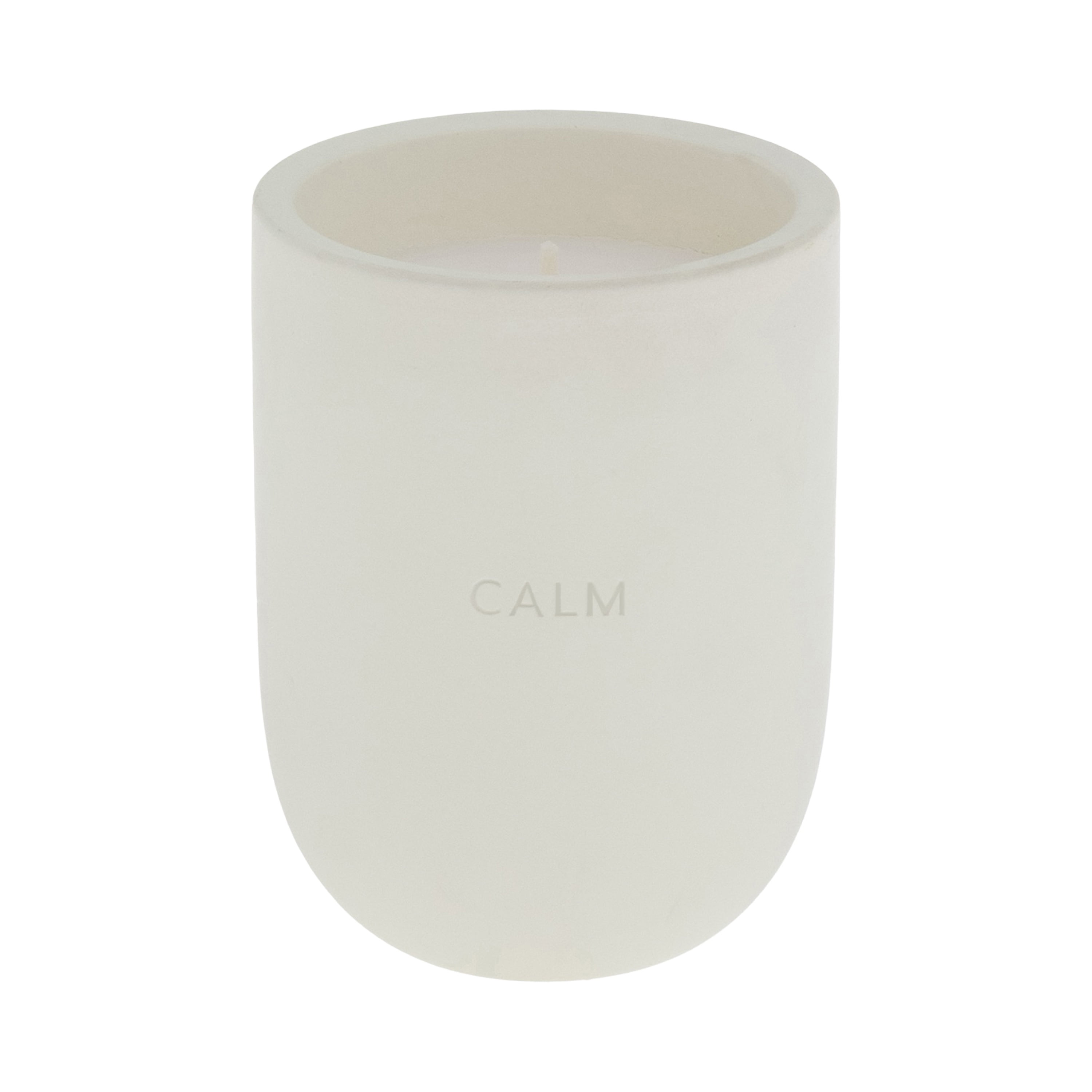 キャンドル pure white Allswell Calm (Coconut + Citrus + Amber) Scented 1-Wick Ceramic