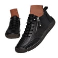 thumbnail image 4 of NOKIO Men's Retro Sneakers Fashion Side Zipper Outdoor Sport Shoes Comfortable Elastic Strap S𝗅ip On Casual Shoes Lightweight Dress Walking Driving Shoes, 4 of 4