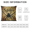thumbnail image 5 of Halloween Decorations Pillow Covers Old Yellowing Halloween Pumpkin Bat Spider Skull Outdoor Pillowcases Farmhouse Decor Throw Pillows Fall Decorative Square Cushion Case, 5 of 5