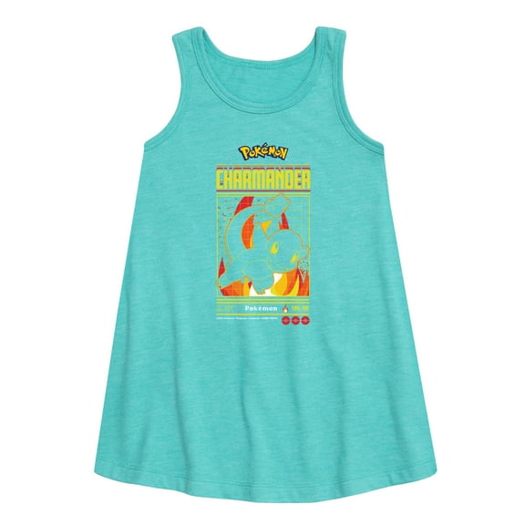 Pokémon - Charmander Retro - Youth Girls A-line Dress