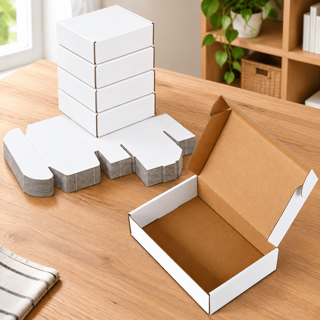Small White Shipping Boxes 25 Pack Corrugated Cardboard Gift Boxes Mailing Boxes for Small Business Packing and Storage