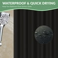 thumbnail image 3 of MAZBFF 72" x 72" Polyester Fabric Waterproof Mildew Resistant Shower Curtain & 12 Hooks, 3 of 6