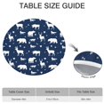 thumbnail image 6 of Dark Blue Christmas Animal Pattern Round Fitted Tablecloth with Elastic Edge,Dining Table Cover Waterproof,Outdoor Round Tablecloth for Camping,Dining,Indoor and Outdoor, 6 of 7