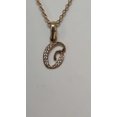 thumbnail image 2 of Cadena con dije de inicial, letra O, chapa de oro de 18 kilates, zirconias blancas Maria Almudena casual, 2 of 3