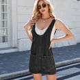 thumbnail image 4 of SWSMCLT Women's Summer Dresses Denim Dress Spring Slimming Comfy Adjustable Sundress Casual Fall Dinner Backless Dark Grey Medium, 4 of 5