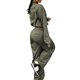 thumbnail image 3 of Txlixc Chaqueta de bolsillo zipper de manga larga para mujeres con pantalones de cuerda Txlixc  moda, 3 of 9