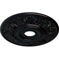 thumbnail image 3 of Ekena Millwork 20"OD x 3 1/2"ID x 1 1/2"P Vienna Ceiling Medallion (Fits Canopies up to 6 1/2"), Hand-Painted Jet Black, 3 of 6