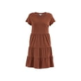thumbnail image 4 of Time and Tru Women's and Women's Plus Tiered Cotton Mini Dress, Sizes XS-4X, 4 of 5
