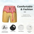 thumbnail image 5 of Gaeub Pink Ice Cream Mens Swim Trunks Stretch Beach Shorts Quick Dry for Men Swim Shorts Swimwear with Pockets- Small, 5 of 9