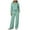 Light Green, variant on felwors Women's 2 Piece Sets Outfits Casual Long Sleeve Sweatsuits Polo Top and Wide Leg Pants Matching Sets Brown, M