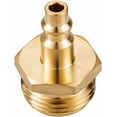 thumbnail image 2 of czcpp-2pcs Brass Blow Out Plug Quick Connect Air Compressor 1/4" Quick Connect Plug to GHT 3/4" Garden Hose Faucet for Water Garden Hoses,RV, Travel Trailer, Boat & Camper, 2 of 4
