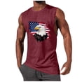 thumbnail image 2 of COSFO Muscle Men's Tank Tops Summer Independence Day Workout Graphic Tees Breathable Sleeveless Crew Neck Regular Fit Running Shirts, 2 of 5