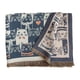 thumbnail image 1 of Bufanda de cachemira sintética con estampado de gato grande, chal de pashmina, bufanda gruesa para mujer Azul, 1 of 9