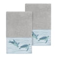 thumbnail image 2 of Authentic Hotel and Spa  Turkish Cotton Turtles Embroidered Light Grey 2-piece Towel Hand Set, 2 of 3