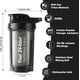 thumbnail image 5 of Protein Shaker, 500ml Botella para Proteina de Coctelera, Botella agitadora para de Suplemento Fitness y Deportes, Sin BPA y Leak Proof, lavable, vaso para proteina (Negro), 5 of 5