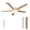 White, variant on Dextrus 52" Ceiling Fan with Light and Remote Control, Modern Ceiling Fan with 6-Speed Quiet DC Motor 5 Fan Blades - Black & Walnut