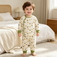 thumbnail image 2 of Emitonse Toddler Girl Sweatsuits Pullover Hoodie Shirt Long Pants Toddler Pajama Set Long Sleeve Top For Toddlers Green,Size 6-12 Months, 2 of 7