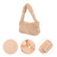 thumbnail image 6 of Monyance Shoulder Pouch Fluffy Plush Fuzzy Shoulder Bag Fashionable Purse Brown(9.84X5.91X3.15Inches), 6 of 10