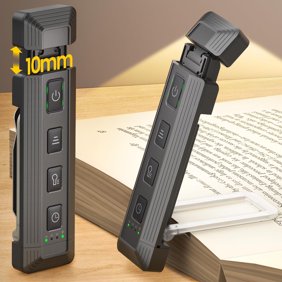 Glocusent Bookmark Style Reading Light, Extendable Book Lights for Reading at Night in Bed, 5 Enhanced Brightness & 3 Colors with Sleep Aid & Timers, USB Rechargeable Book Light, Book Lovers Gift