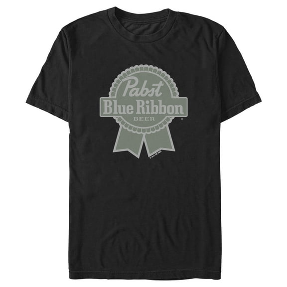 Men's Pabst Colorblind Ribbon Logo  Graphic Tee Black 3X Large