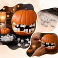 thumbnail image 6 of YAMB Halloween Pumpkin Teeth Decor Kit, Mini Fangs Flat Teeth, Reusable Pin-In Design for Pumpkin Carving, 1.6 Inch, 6 of 7