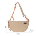 thumbnail image 4 of Bolso Bandolera Bolso de hombro Crescent Bolso bandolera de nailon impermeable para deportes al aire libre (caqui) Tmvgtek Para Estrenar, 4 of 9